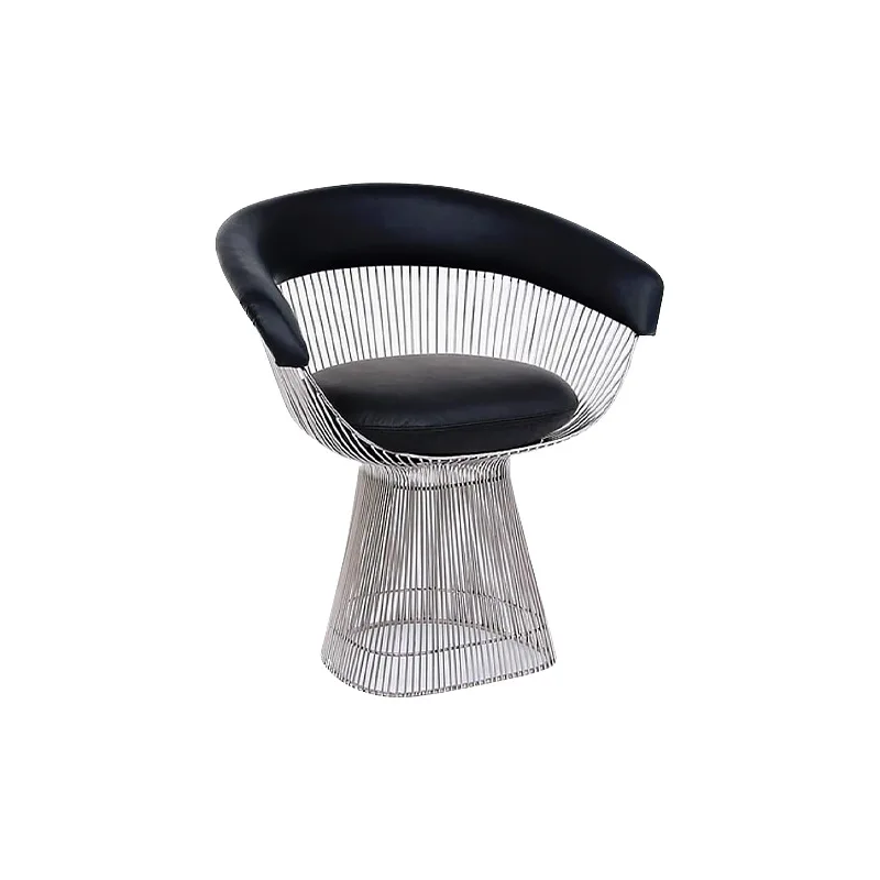 Metal Line Stainless Steel Dining Chair Nordic Style Creative Fashion Leisure Single Sofa Chair