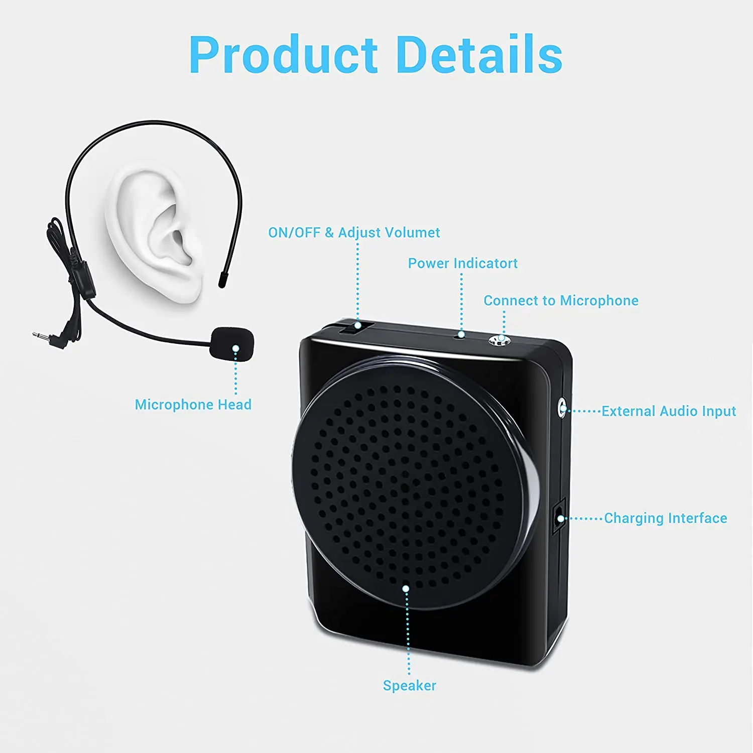 DIY Kit BS1703 Loudspeaker Wearable Megaphone Electronic Soldering Project Practice Sensitive Microphone Loud Broadcast Sound