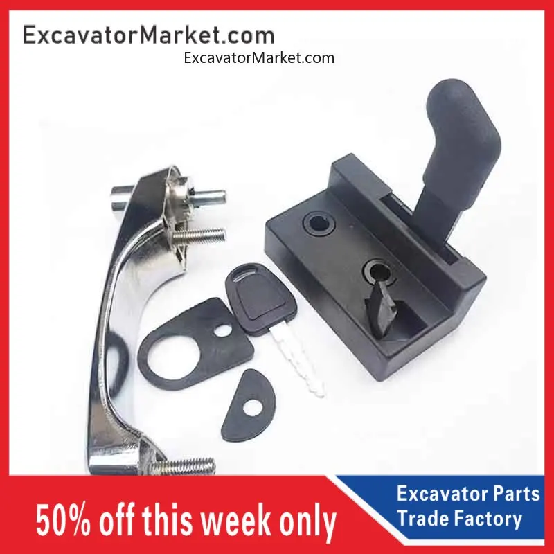 

For excavator Excavator cab door lock assembly door handle lock block for Daewoo Doosan DX55 60 70-9