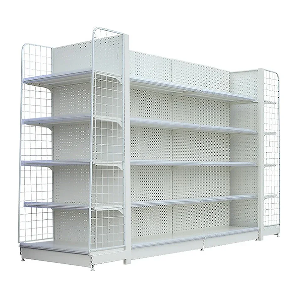 

Hot Sale Marketing Shelves, Store White Color Display Racks, Equipment Shelf, Shop Adjustable Grocery Store Shelving