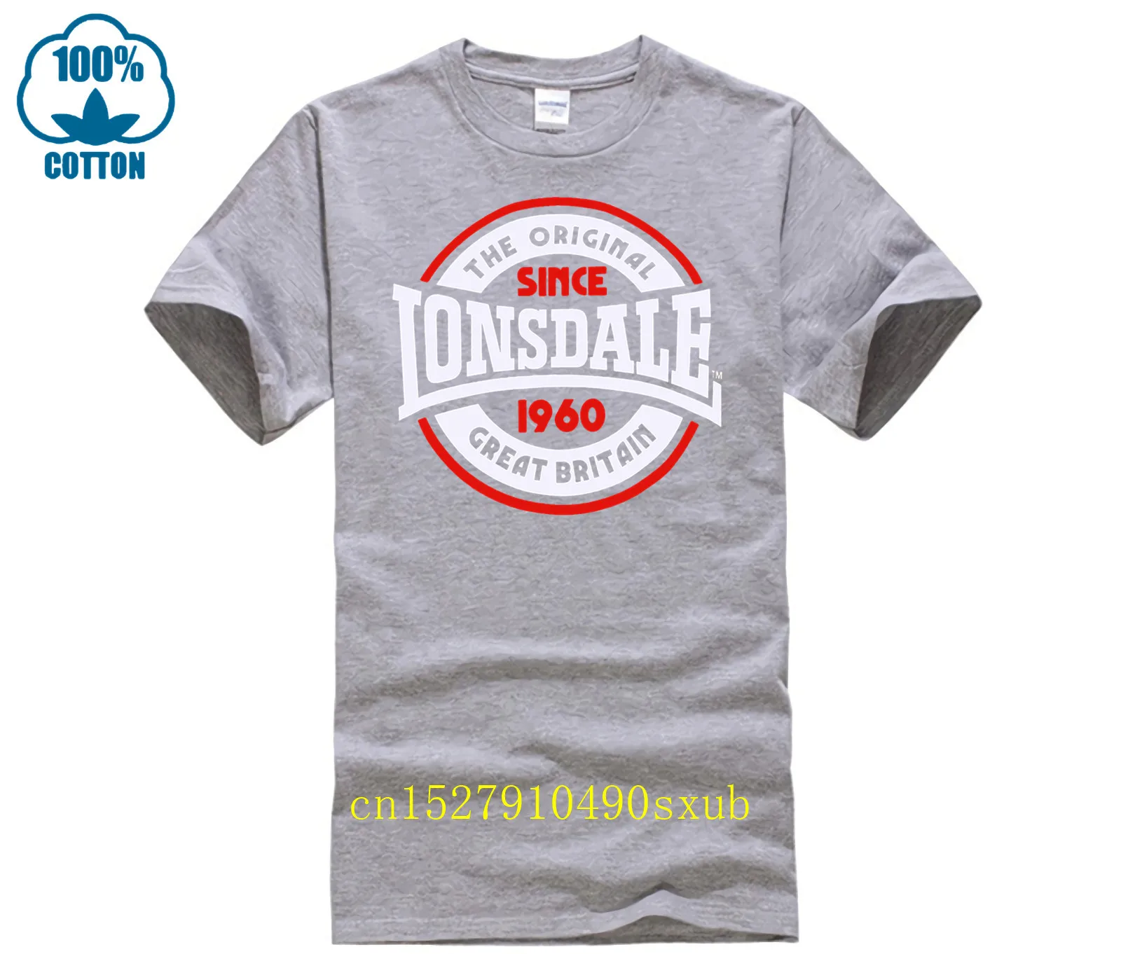 LONSDAL Since 1960 Printing Washable Breathable Reusable Cotton Mouth Mask  T-shirt