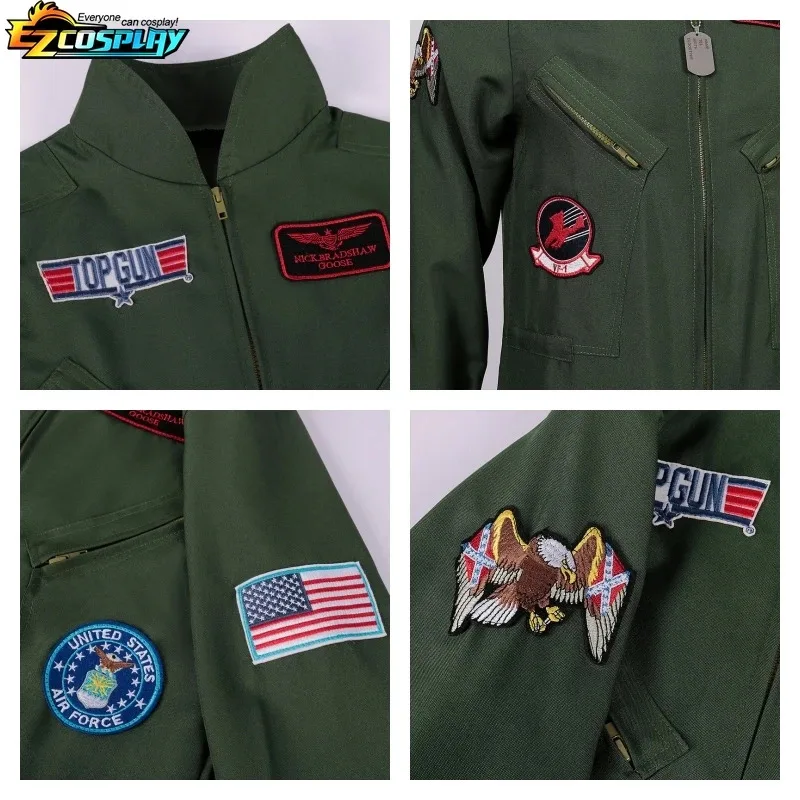 Bear's Den 大人子供戦闘機パイロット衣装空軍フライトスーツロールプレイとアビエイターアクセサリー男性アーミーグリーンミル新 2025