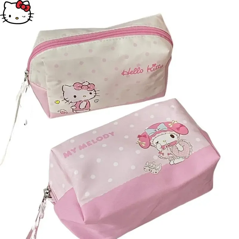 أنيمي لطيف الكرتون سانريو بلدي ميلودي مرحبا كيتي حقيبة مستحضرات تجميل المحمولة تخزين موضة حقيبة أدوات مكتبية سعة كبيرة هدية لطيف جديد #4