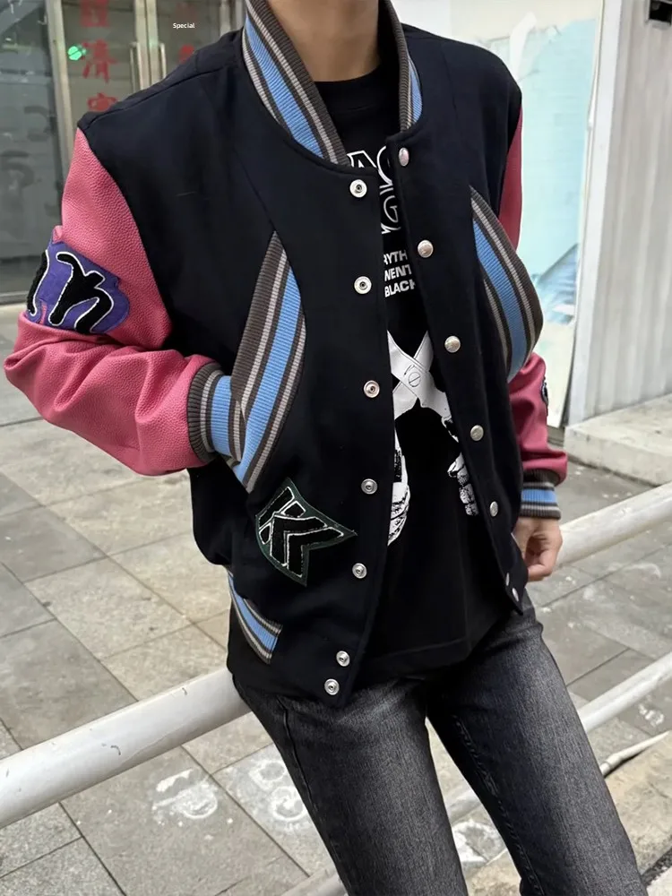 

Мужская бейсбольная куртка Cleanfit American Sle ort, весенне-осенняя винтажная куртка Faion Flight Jaet, свободная посадка с отложным краем