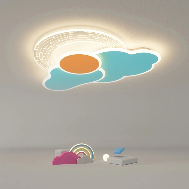 

Simple Creative Led Children's Room Ceiling Lamp Boys Girls Cartoon Cloud Bedroom Lamp Home Indoor Decor Lighting Lamps Fixtures