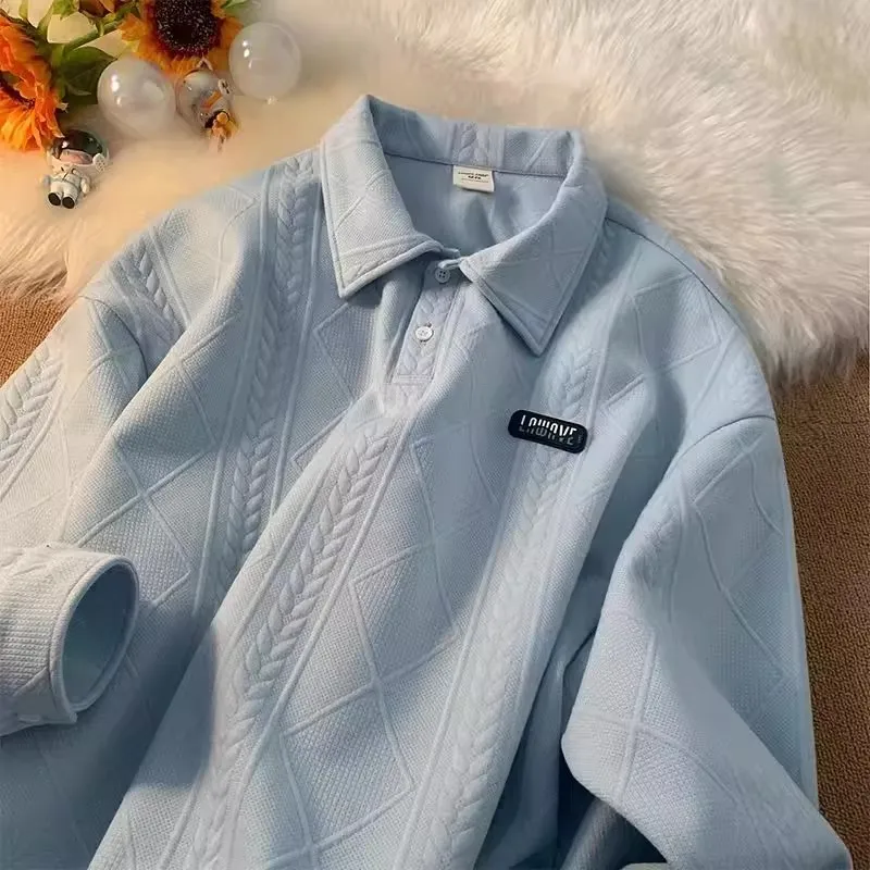 

plus Size 300 Pou American High Street irt Men Women Casual Long Sve Spring Autumn Couple Loose Fit irt
