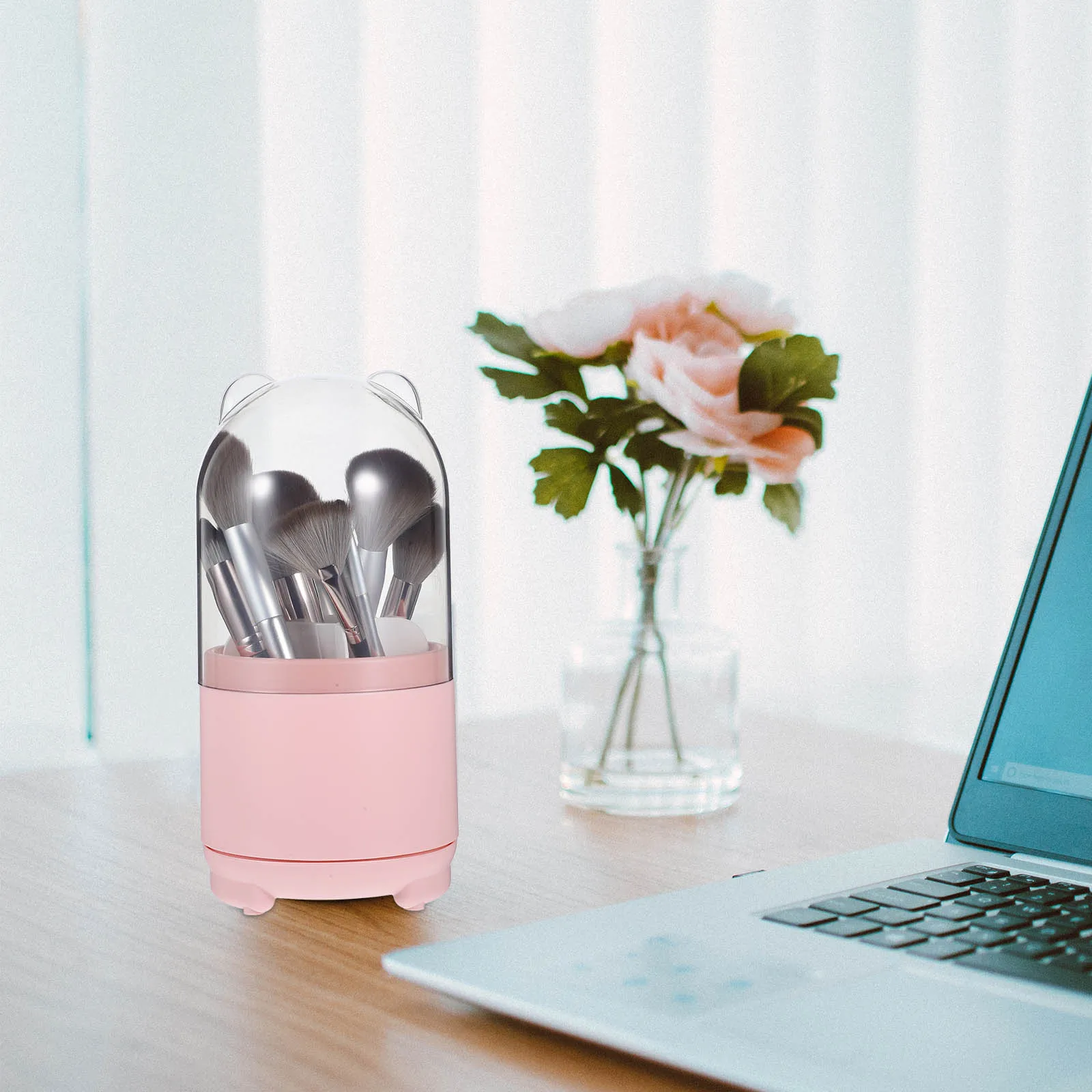 

Makeup Brush Storage Box Office Supplies Organization Pink Desktop Organizer Accessories