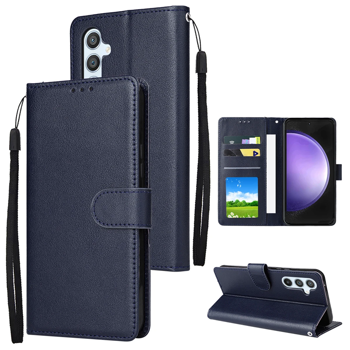 Portemonnee Magnetische Flip Met Kaartsleuf Kickstand Lederen Case Voor Samsung Galaxy S25 Ultra S24 Plus S23 S22 S21 S20 FE S10 S9 S8