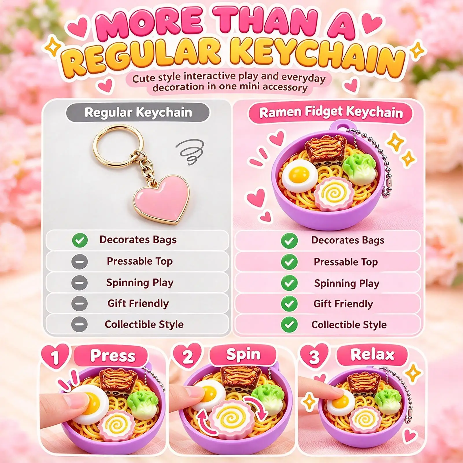 Funny Bag Charms Imitation Noodle Bowl Shape Backpack Pendant Pressing Roating Funny Bag Charms For Party Birthday Christmas
