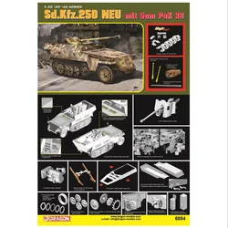 DRAGON 6884 1/35 Scale Sd.Kfz.250 NEU mit 5cm PaK 38 Model Kit