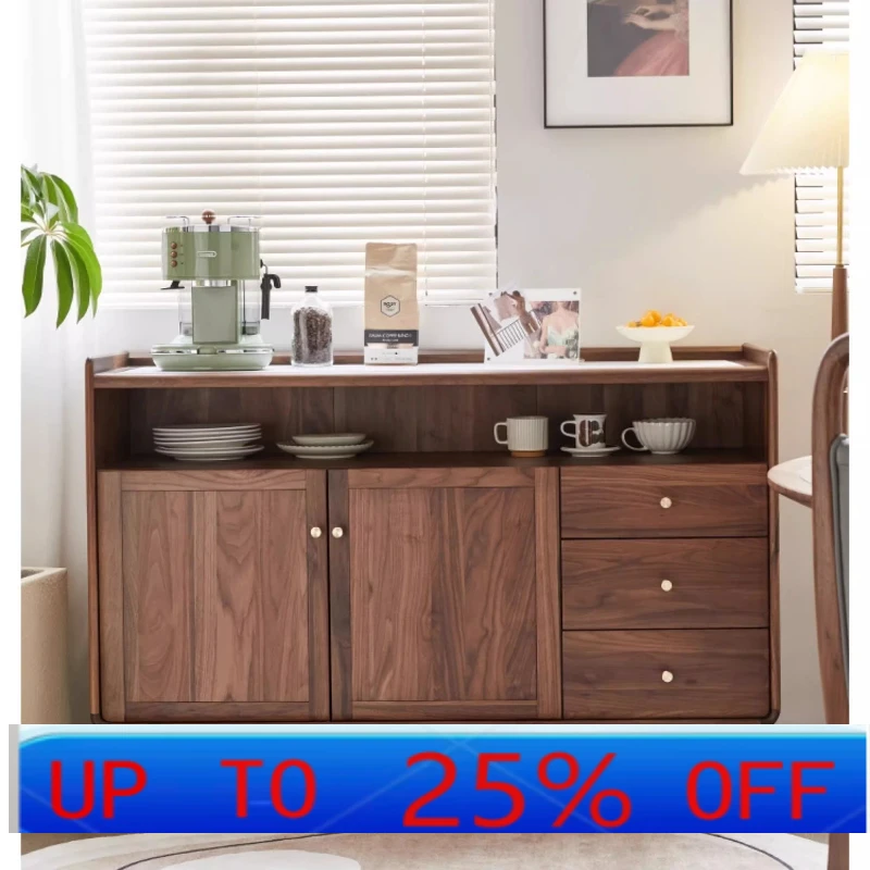 LMM solid wood storage cabinet Nordic rock slab tea cabinet restaurant furniture
