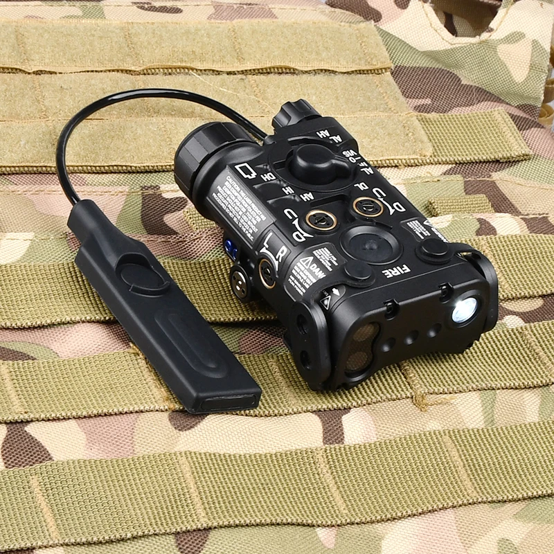 Tactical Metal CNC NGAL/L3-NGAL Red/Green/Blue VIS+infrared Aiming Strobe LED Light LA23 Plug Switch Dual Function
