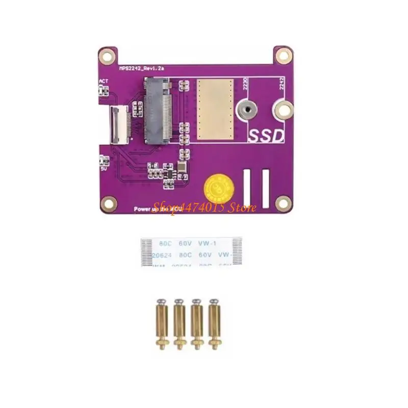 RPI 용 K1AA 5 PCIE M.2 NVME SSD 확장 보드 모자 PCIE에 M.2 NVME SSD 어댑터