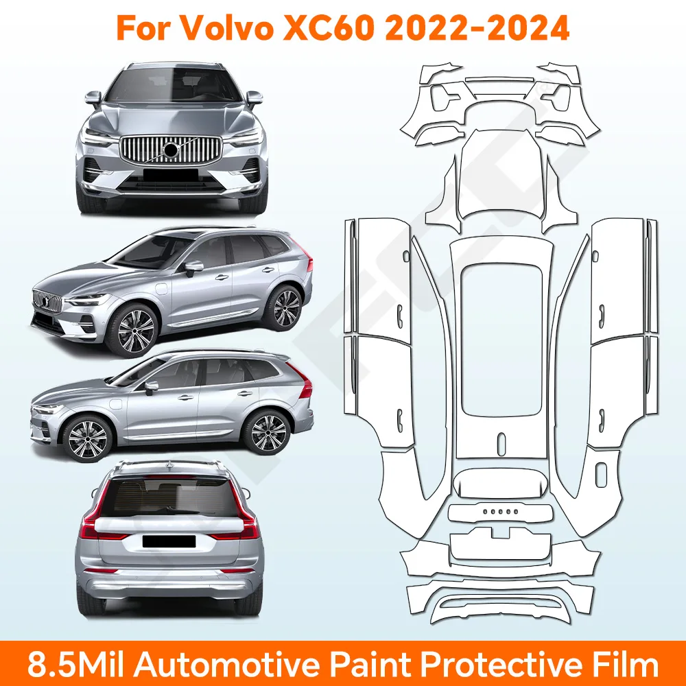

Pre-cut PPF Bra 9.5Mil TPU Paint Protection Film Car Body Clear Anti-scratch Kit For Volvo XC60 Inscription R Design 2022-2024