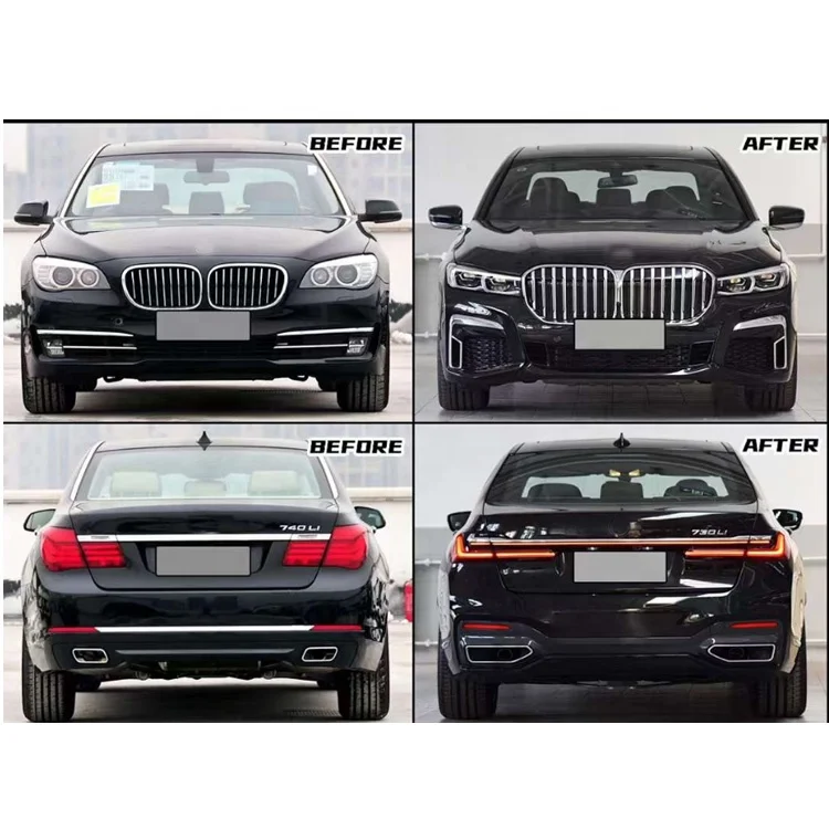 الموديل القديم المجدد الجديد 2009-2015 F01 F02 Revamped G12 طقم الجسم LED المصابيح الأمامية من خلال مجموعات الجسم الضوء الخلفي لسلسلة 7