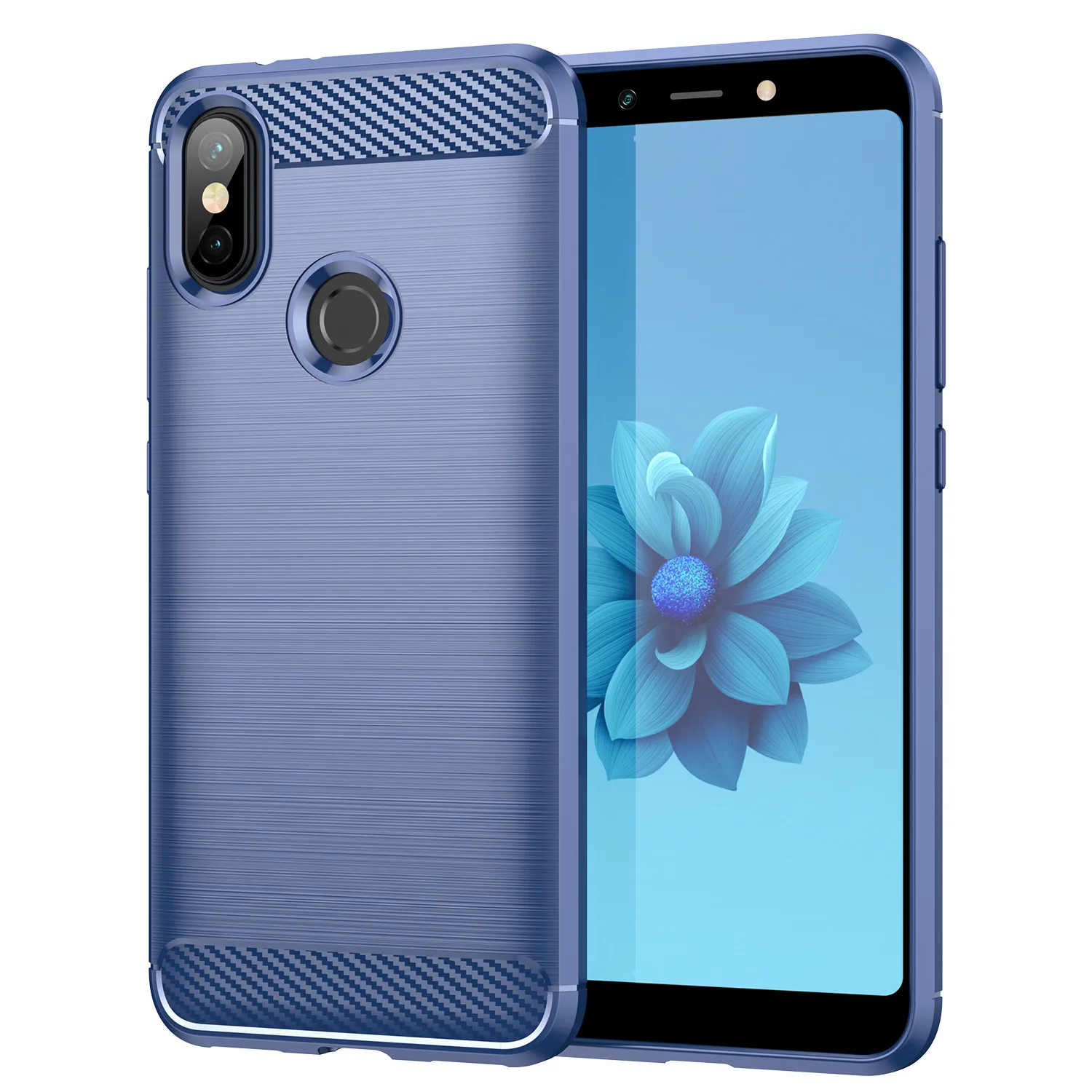 ShockProof Case For xiomi Mi A2 A1 A3 Mi6X mi 5c mi 6 plus Cover Silicone Carbon Fiber Brushed Cases For xiaomi a2 a3 lite mi5x