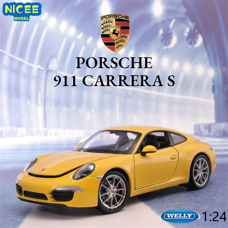 

WELLY 1:24 Porsche 911 CARRERA S sports car Simulation Diecast Car Metal Alloy Model Car Children's toys collection gifts B115