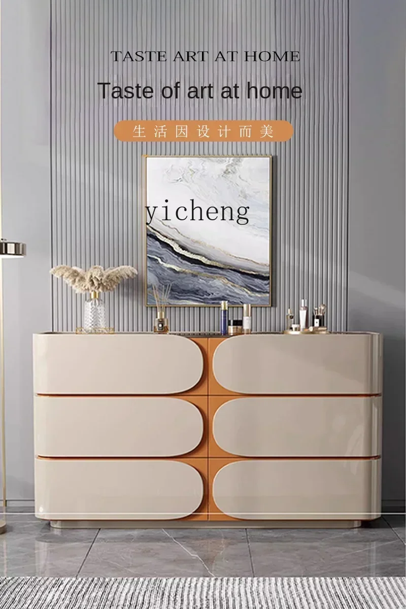 c9.21-Minimalist Chest of Six Drawers Bedroom Modern Minimalist Jewelry Cabinet Living Room Storage Locker