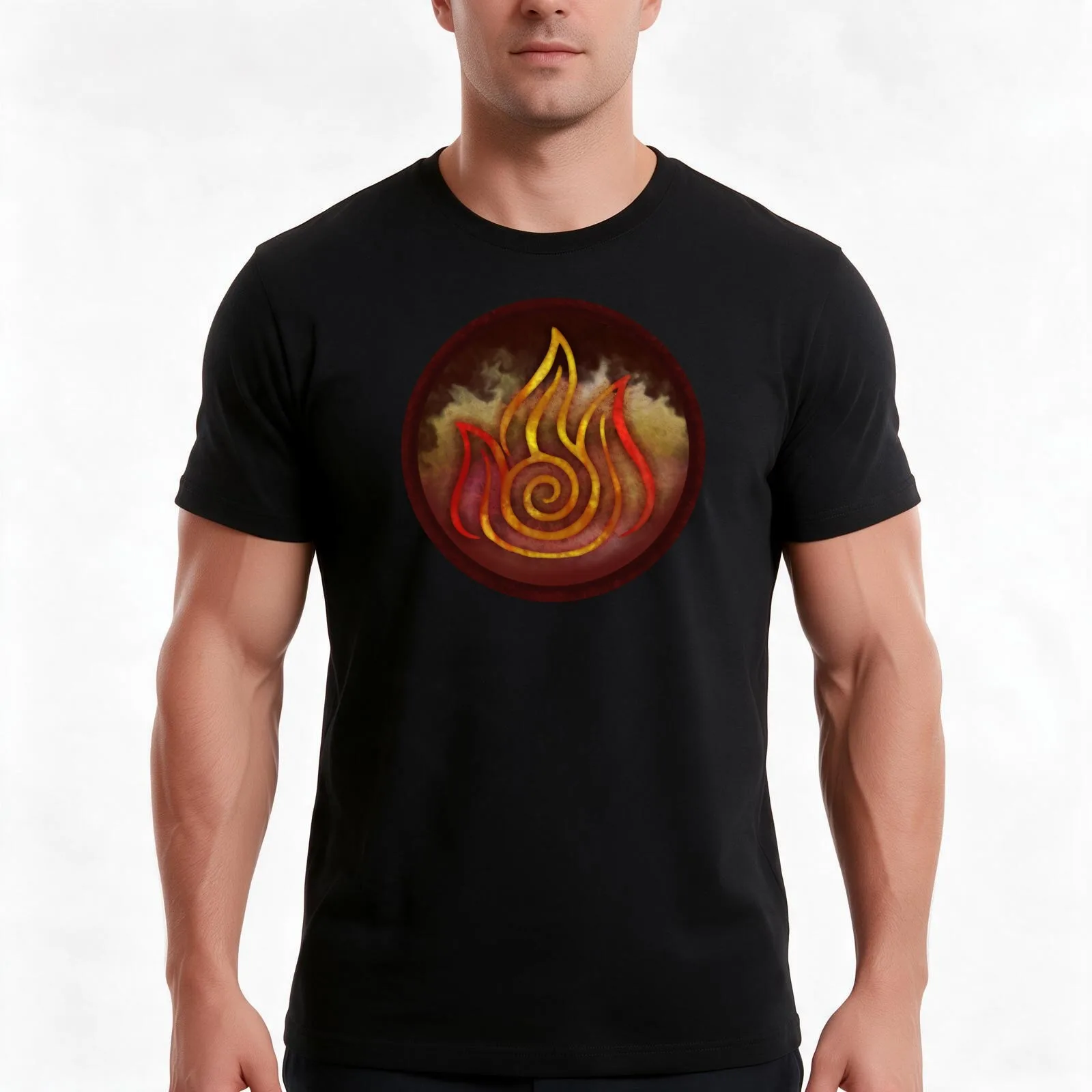 Scorching Determination of Flame T-Shirt, Summer Casual Cotton Tee, Oversized Streetwear Tops, Vintage Graphic Print