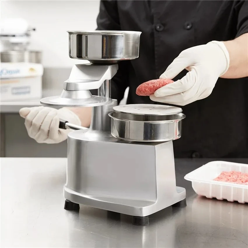 

Hot 100/130/150mm Manual Hamburger Press Maker Burger Forming Machine Round Meat Shaping Aluminum Machine Forming Burger