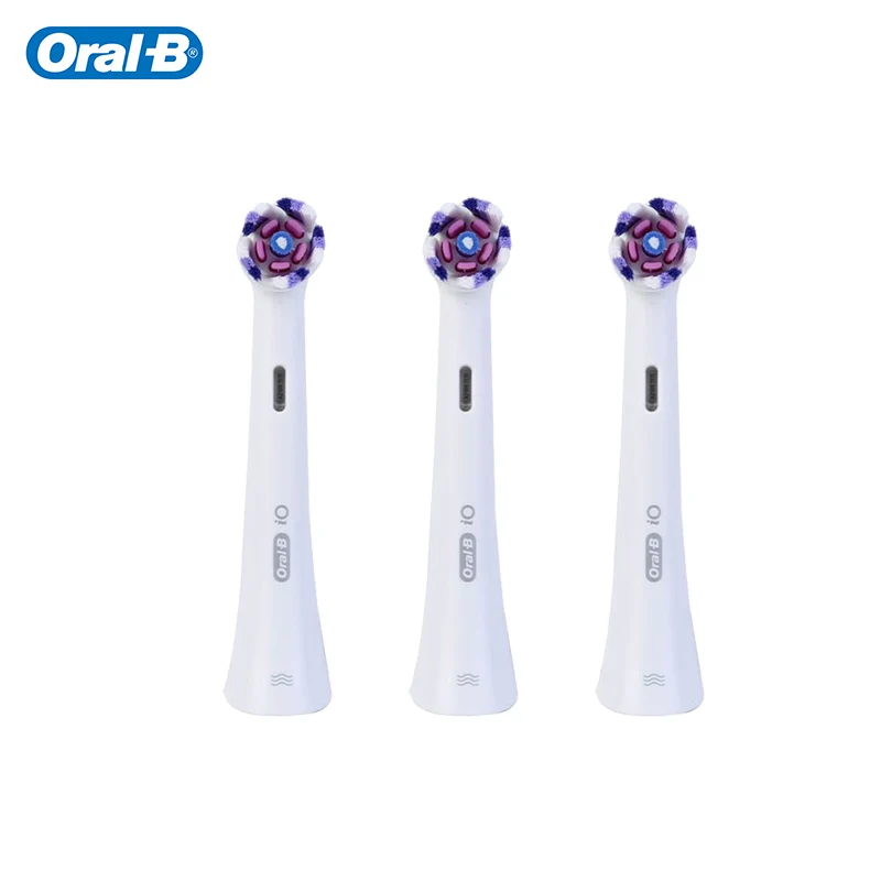 Oral-B Whitening Premium Replacement Toothbrush Heads Compatible with iO Series 5/7/8/9, Stain Removal & Polishing Brush Heads