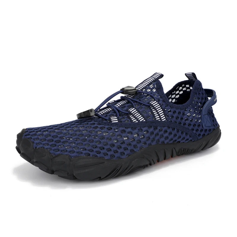 Zapatos de agua unisex ligeros de secado rápido con cinco dedos, antideslizantes, tipo zapatillas descalzas para senderismo, playa, yoga y deportes.