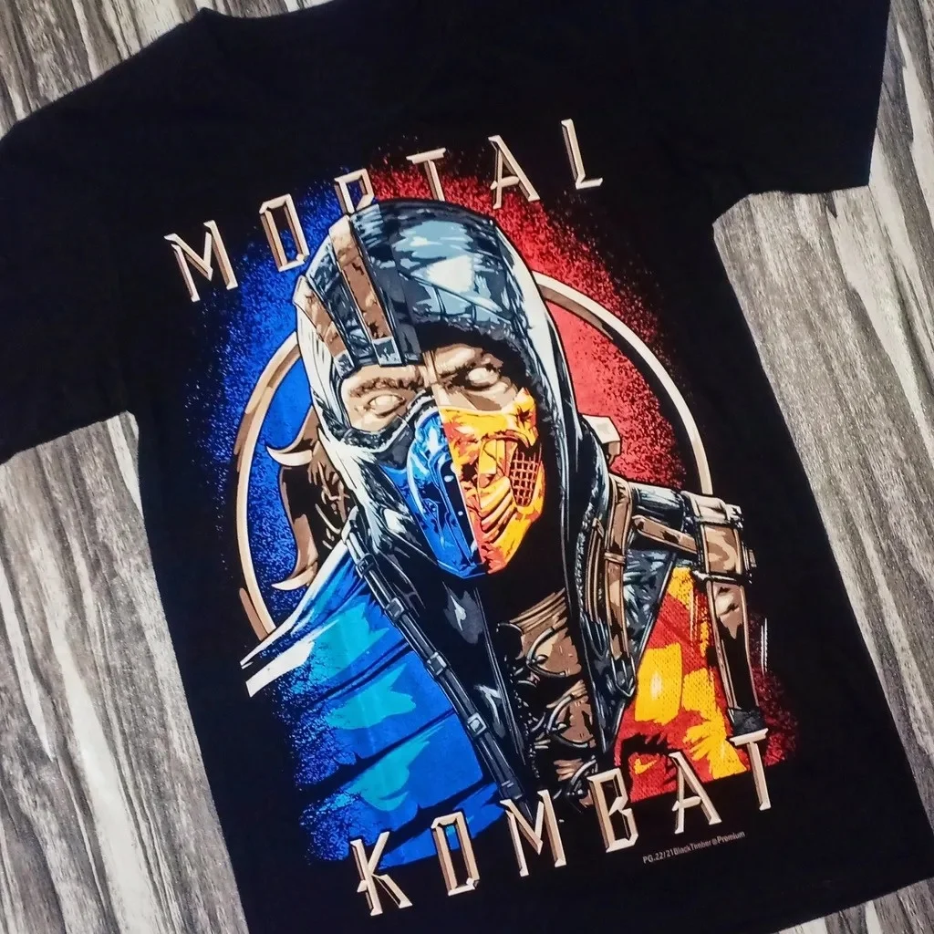 Mortal Kombat Scorpion and Sub-Zero Graphic T-Shirt Cotton Men Women Streetwear Tee