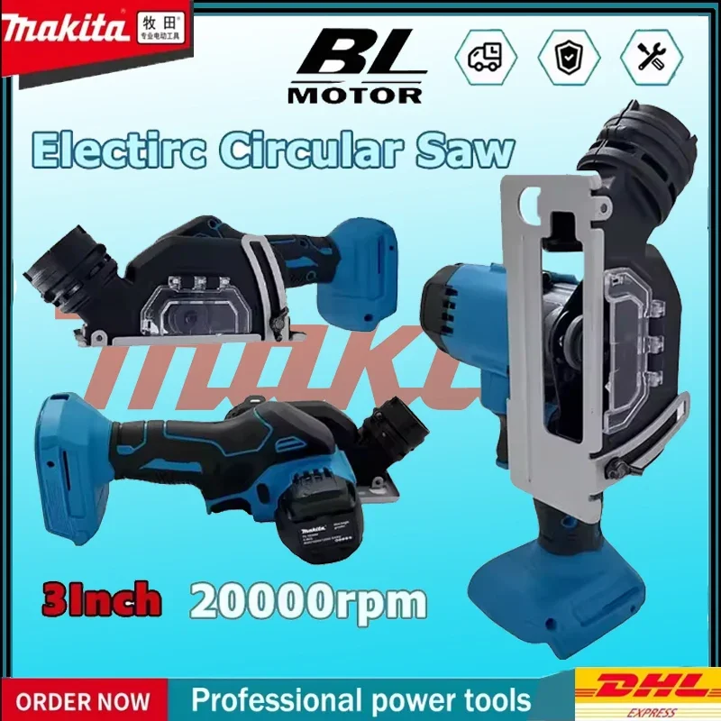 

Makita Cordless Circular Saw 3 Inch Handheld Angle Grinder Rechargeable Cut off Tool for Cutting Metal Wood Tile Marble