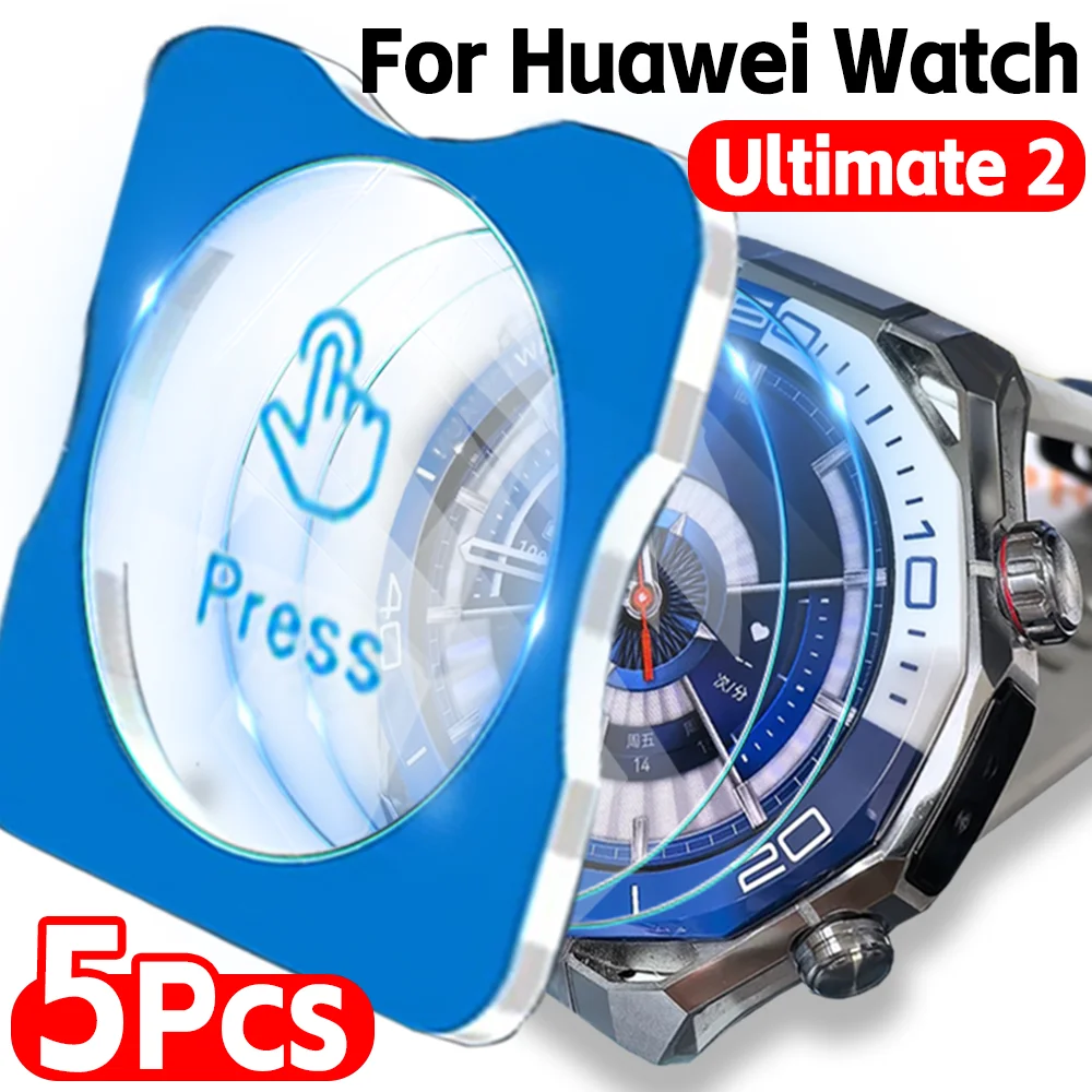 

5-1pcs Easy To Install Tempered Glass for Huawei Watch Ultimate 2 Screen Protectors 9H Hardness Anti-scratch Protective Films