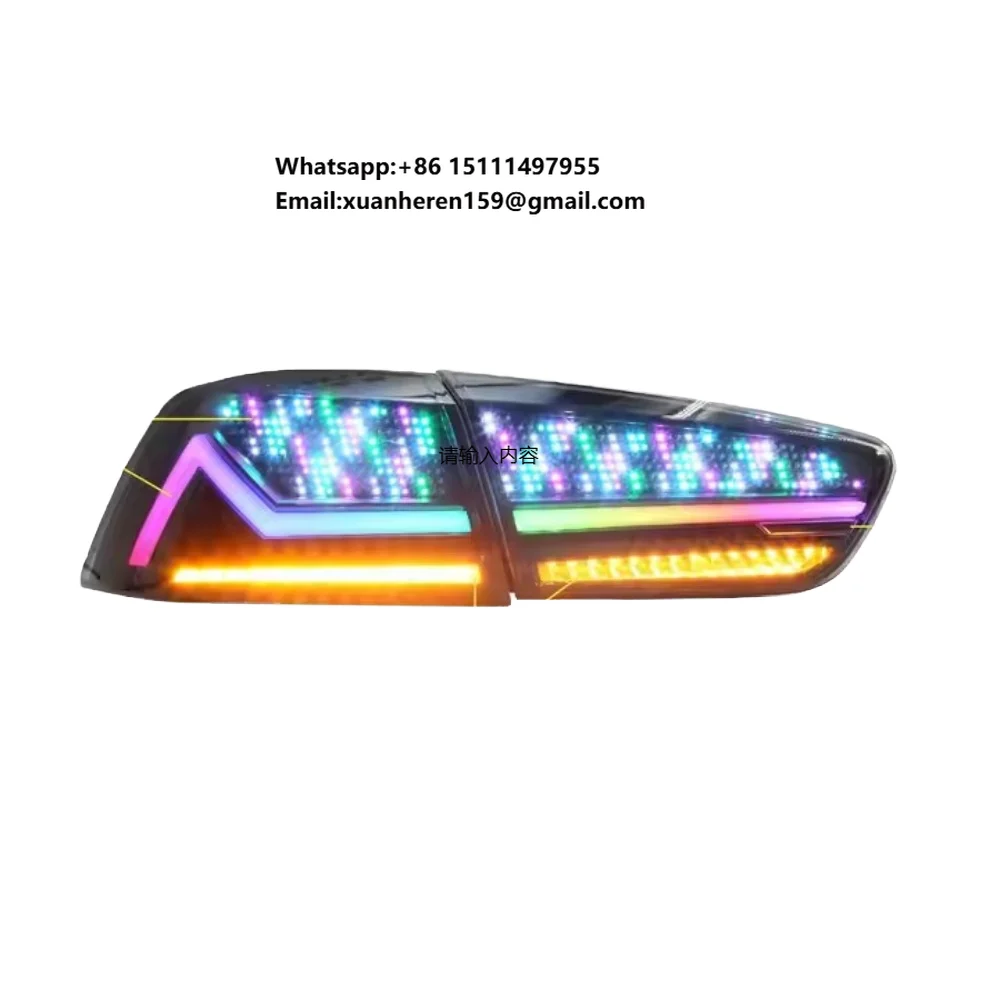 Modern Style LED Tail Light with RGB Digital Control for Cars and SUVs, Clear Lens, Enhanced Brightness