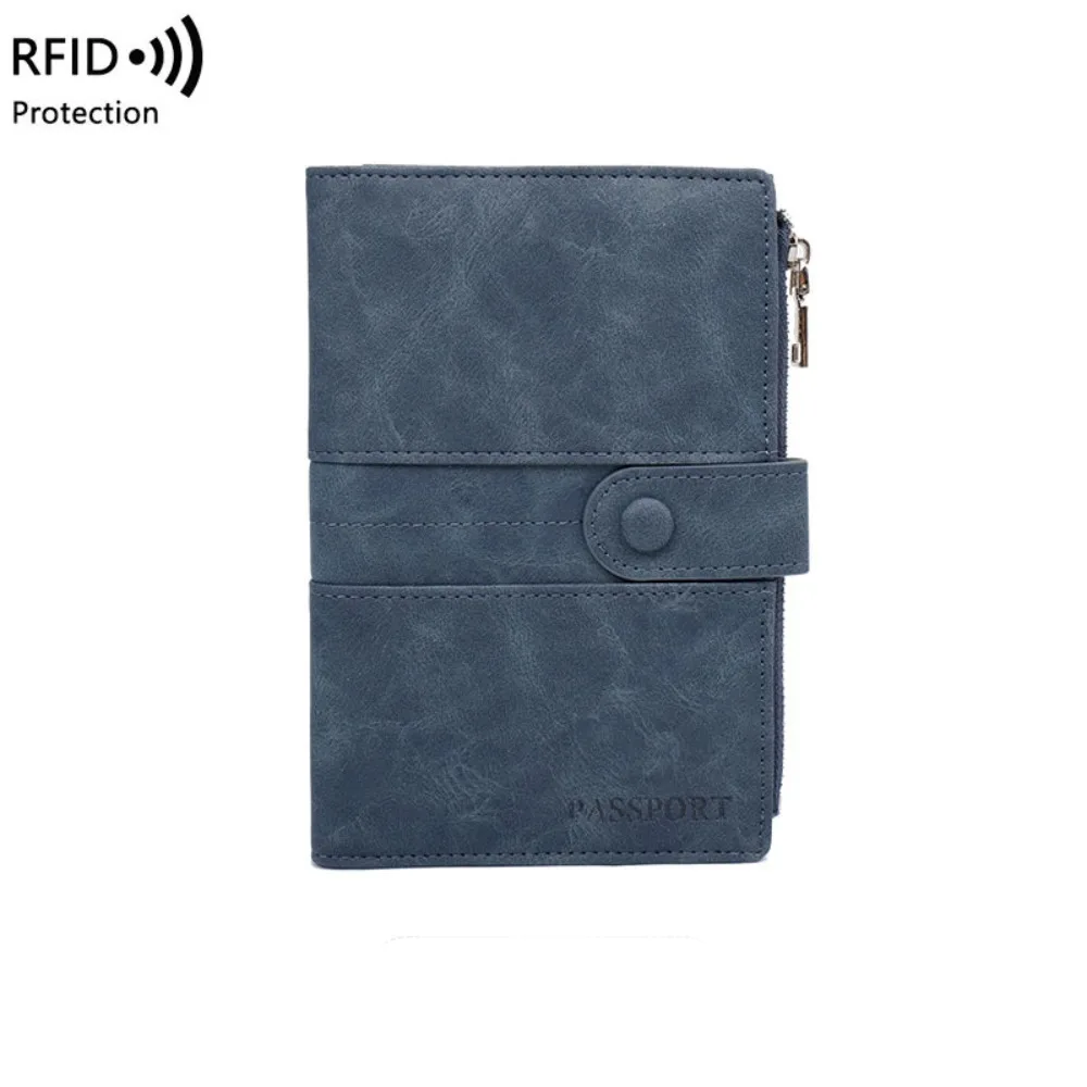 

Creative RFID Anti-Theft PU Passport Bag Card Holder Purse Travel Wallet Ticket Holder Multifunctional Card Storage Bag Men