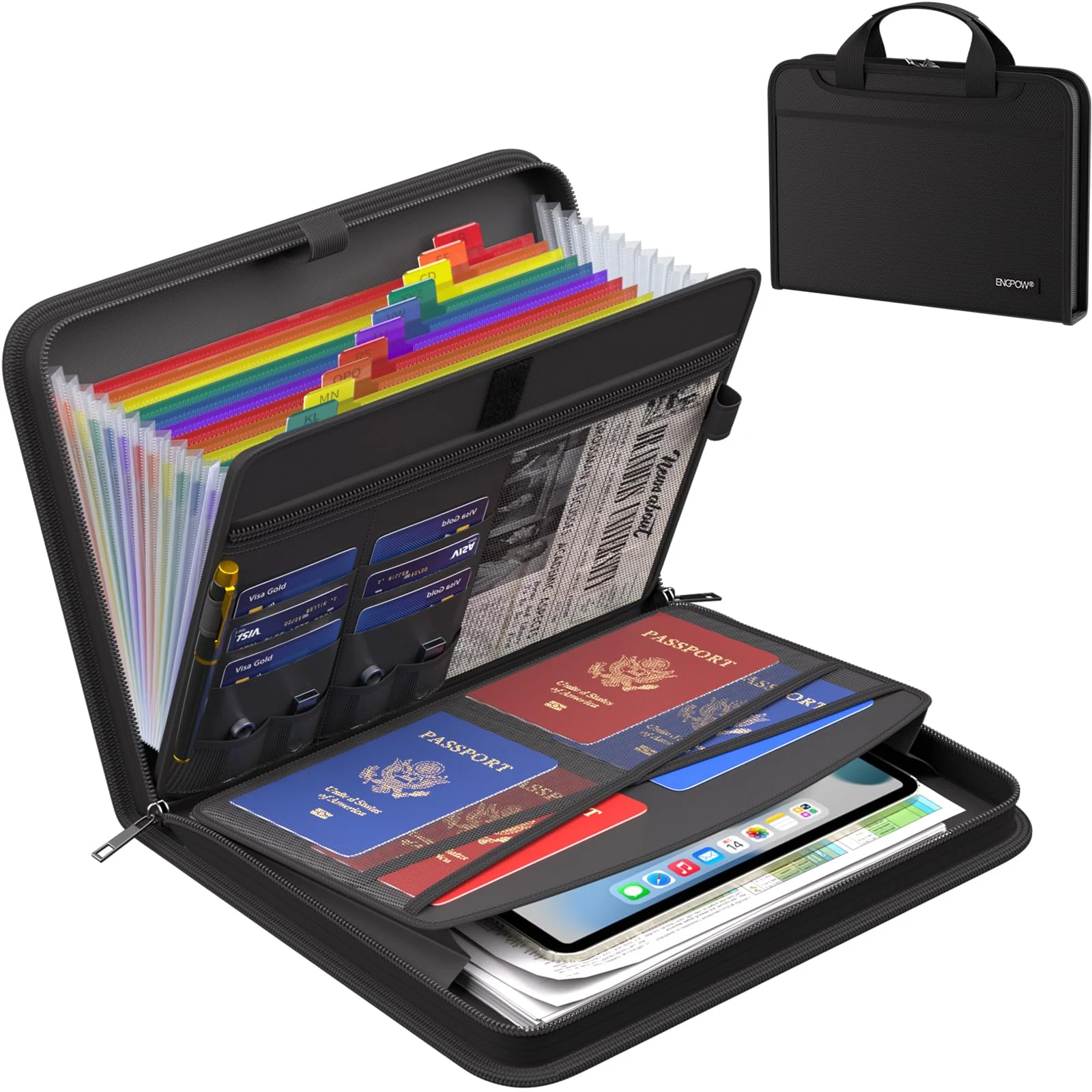 

Портативный органайзер для файлов-гармошка, огнестойкая расширяющаяся папка для файлов с несколькими карманами, 13 красочных карманов, органайзер для документов