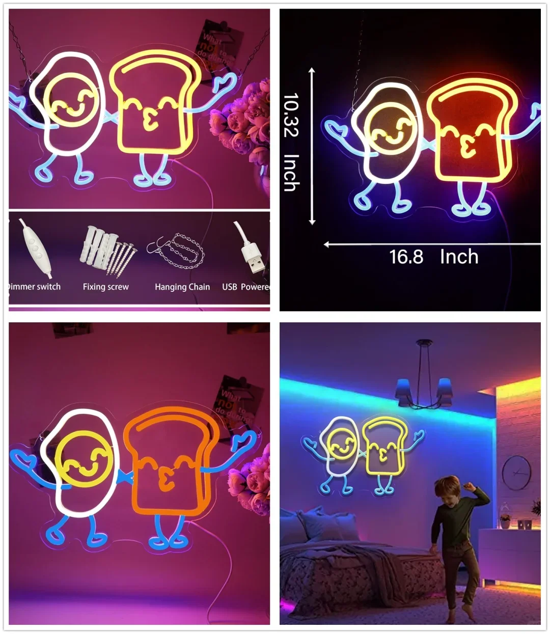 Best Selling Customized 3D Neon Sign LED Light Graphics Foam Packaging for Advertising for Food Shop Weddings Bar Decorations