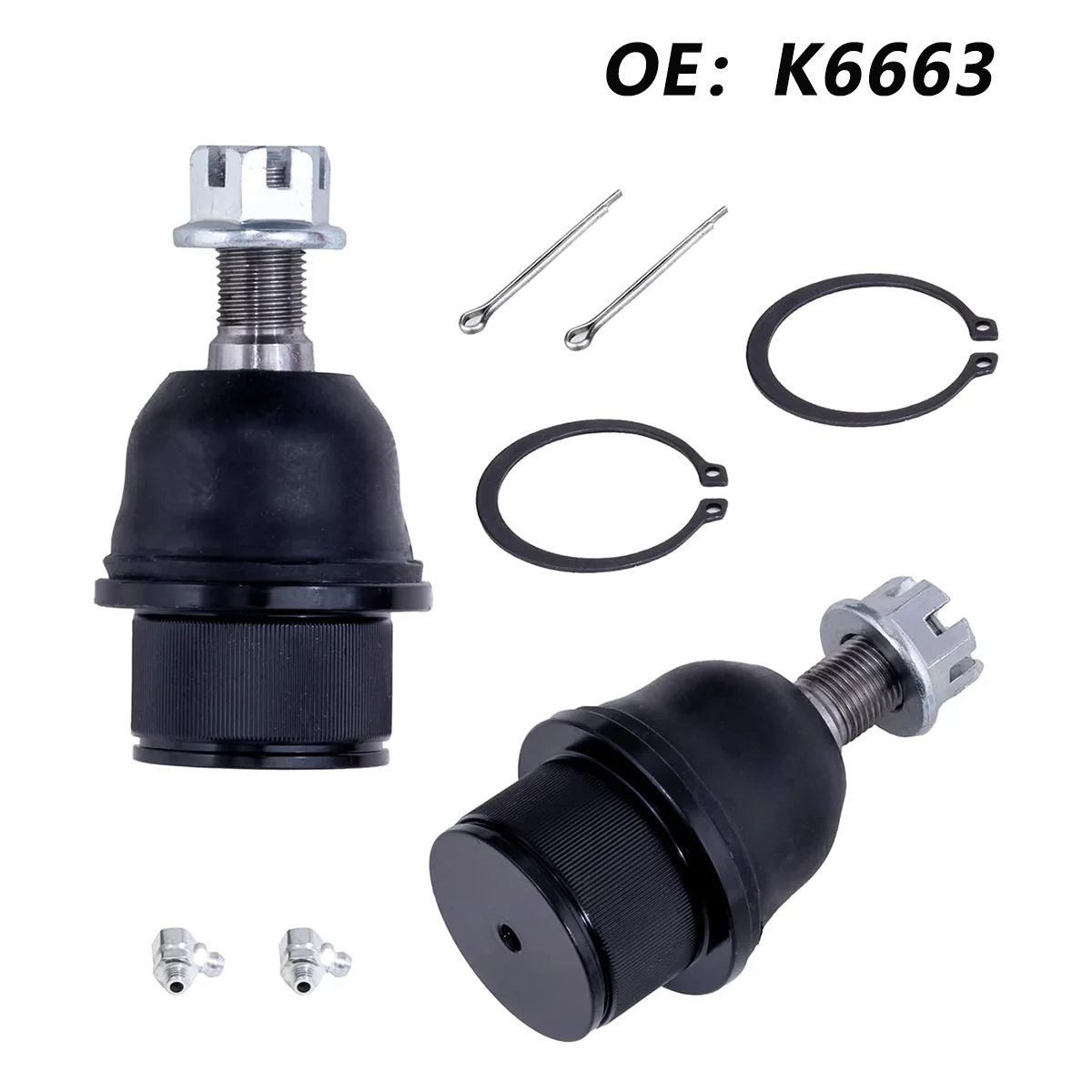 

2PCS K6663 Ball Joint Set For 02-09 Chevrolet Trailblazer GMC Envoy Greasable Front Lower 2003-2008 Ascender Bravada