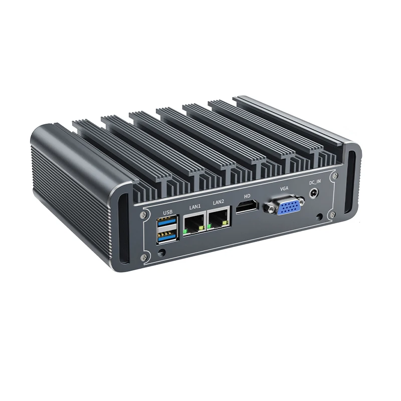 IKuaiOS-Ordinateur industriel sans ventilateur pour tournesols, Celeron G31 J1900, 2LAN, 2COM, IoT Machine Vision DAQ, 2xRS232, 1170-12