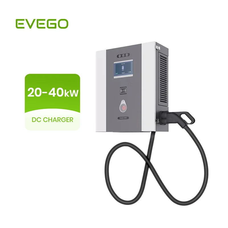 EVEGO 40kW CCS2 GB/T DC EV Charger Single Gun Electric Vehicle Charging Station IP54 Protection 2-Year Warranty With POS Machine