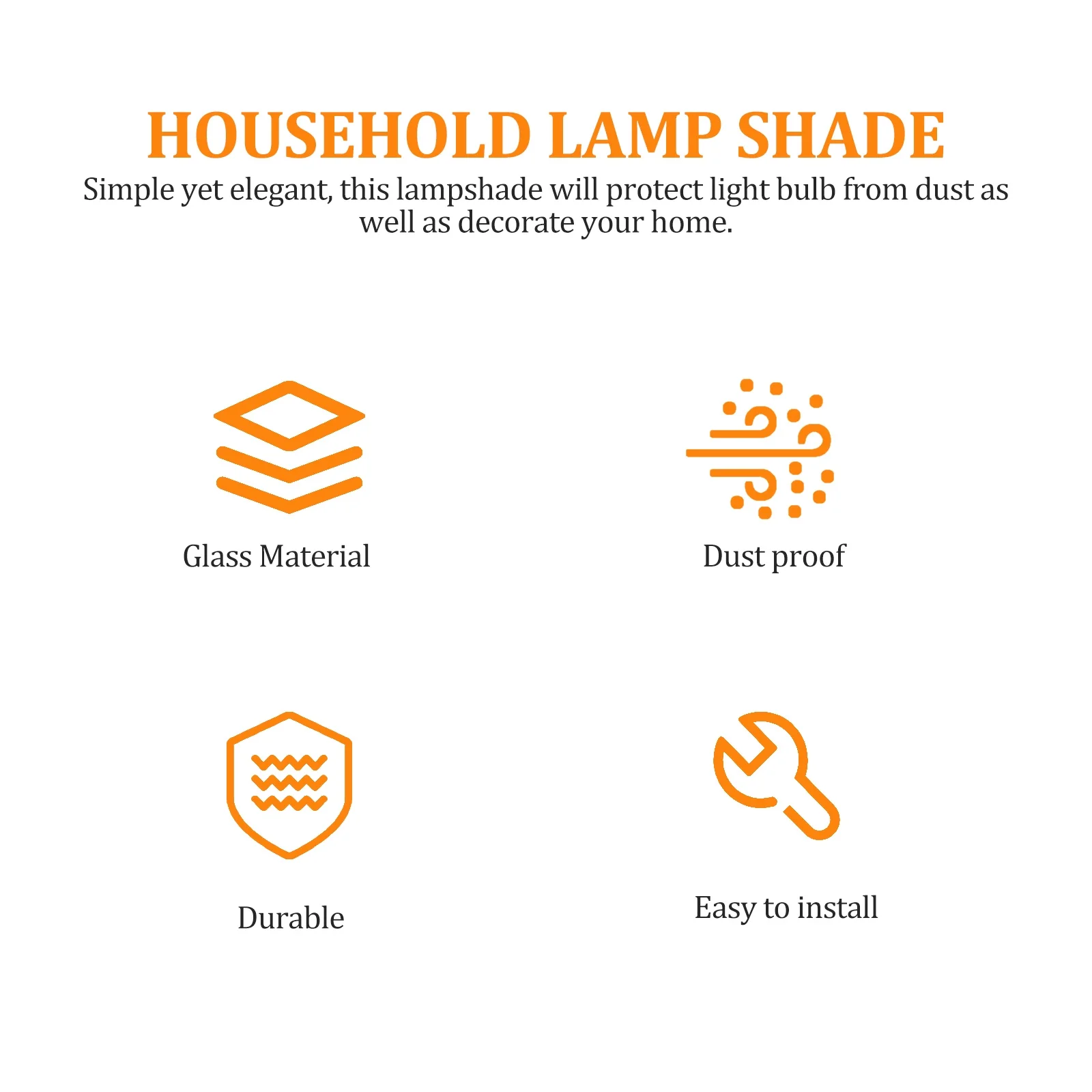 

Small Frosted Pendant Light Shade Durable Glass Lampshade for Chandelier Ceiling Fan Indoor Lighting Fixture Replacement