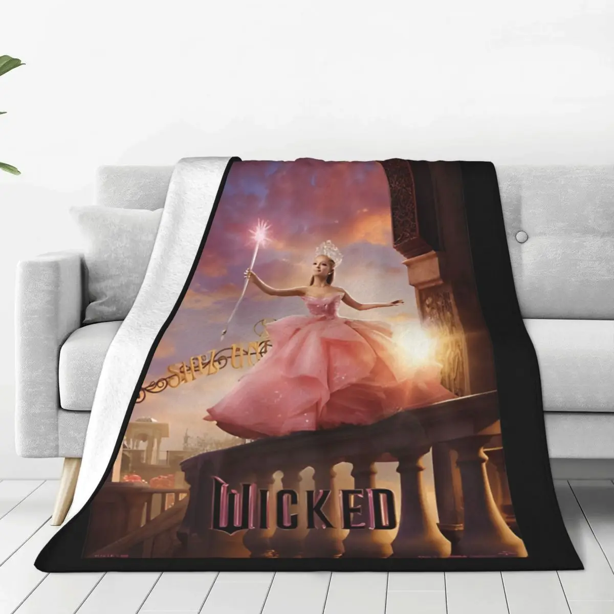 Wicked Elphaba & Glinda Blanket Quality Soft Warm Bedding Throws Autumn Picnic Couch Chair Sofa Bed Funny Bedspread