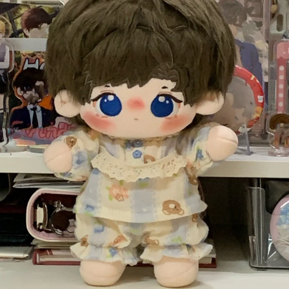 

1 set Pajamas 10/20cm Cotton Doll Clothes Outfit Fashion 20cm Cotton Doll's Clothes Shirt Set Cartoon 10cm Doll Clothes