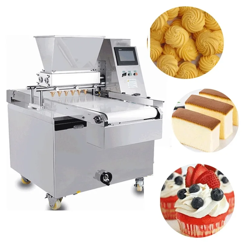 الغذاء الصف الفولاذ المقاوم للصدأ التلقائي بالكامل كعكة حقن البسكويت ماكينة تشكيل البسكويت