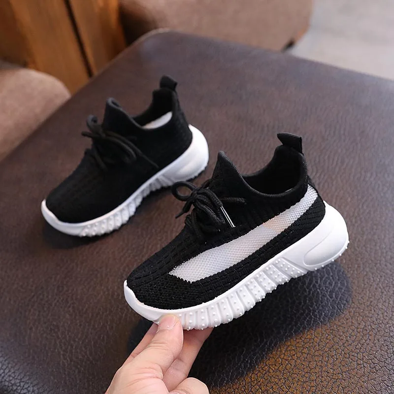 

Детская полая летающая тканая спортивная обувь для детей, летняя весенне-осенняя дышащая сетчатая обувь для мальчиков и девочек