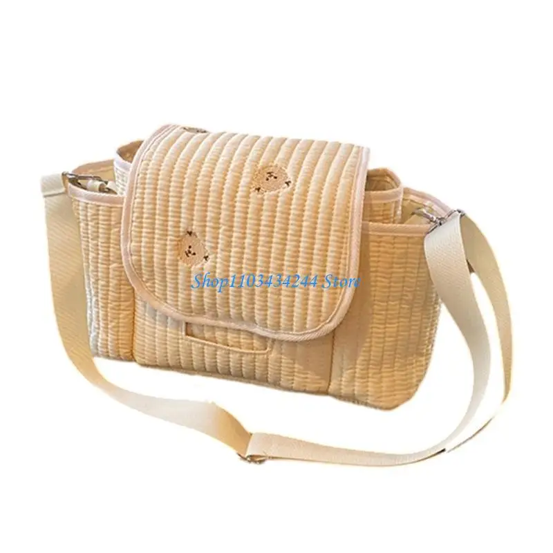 Shoulder Bags Diaper Bag with Bear Pattern Mom Bag Large Capacity Cosmetic Storage Bag Women Crossbody Bag Hanging Bag
