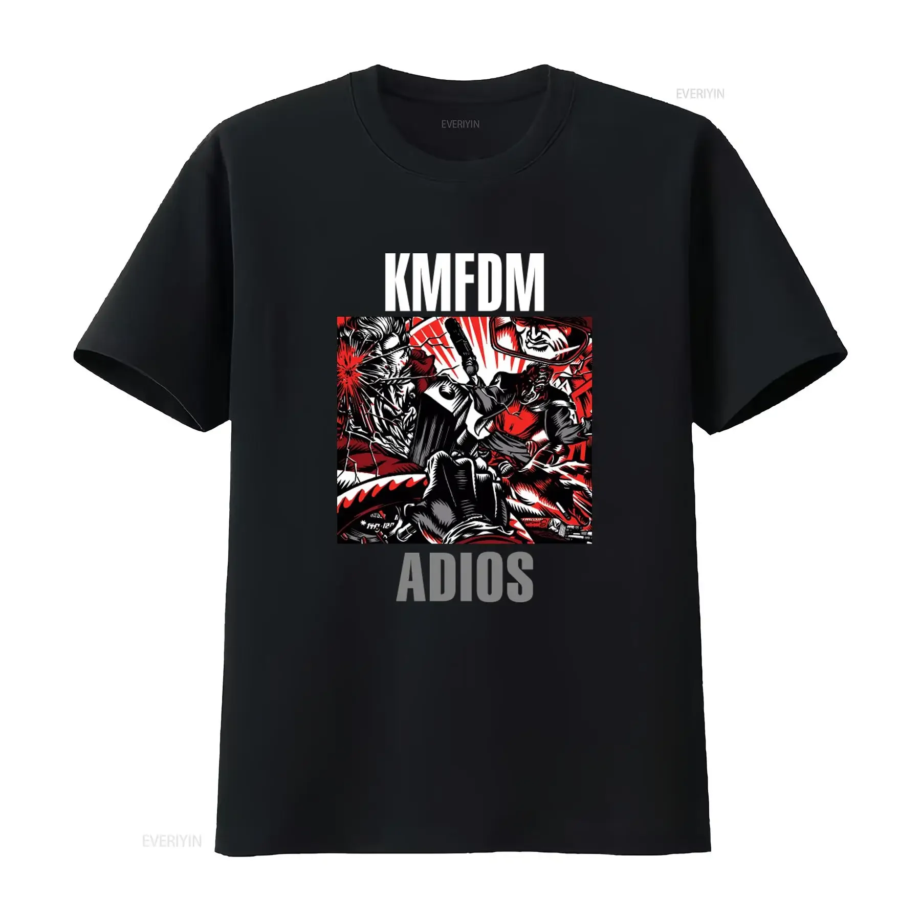 KMFDM ADIOS Industrial Metal T Shirt Various Sizes Available vintage Washed Comfortable graphic Soft homme Stylish fashion