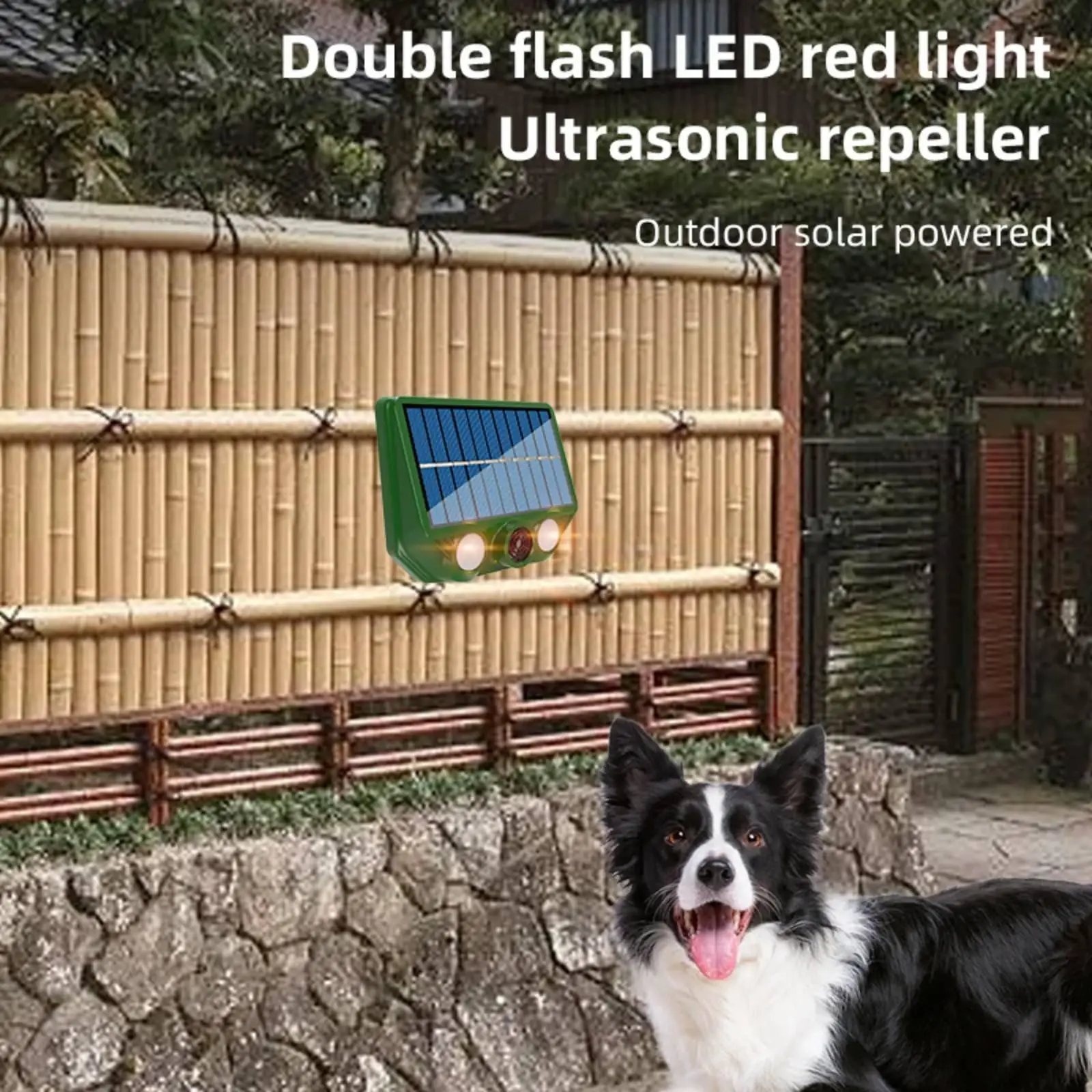 Solar Ultrasonic Animal Repellent Waterproof ABS Device Garden Lawn Patio Protector for Cats Dogs Birds Rodents view 5
