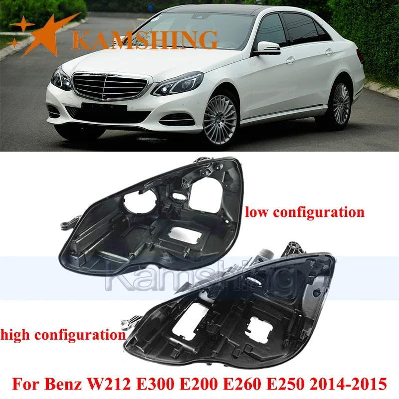 

CAPQX Базовая крышка передней фары для Benz W212 E300 E200 E260 E250 2014-2015, задняя крышка головного света, задний корпус