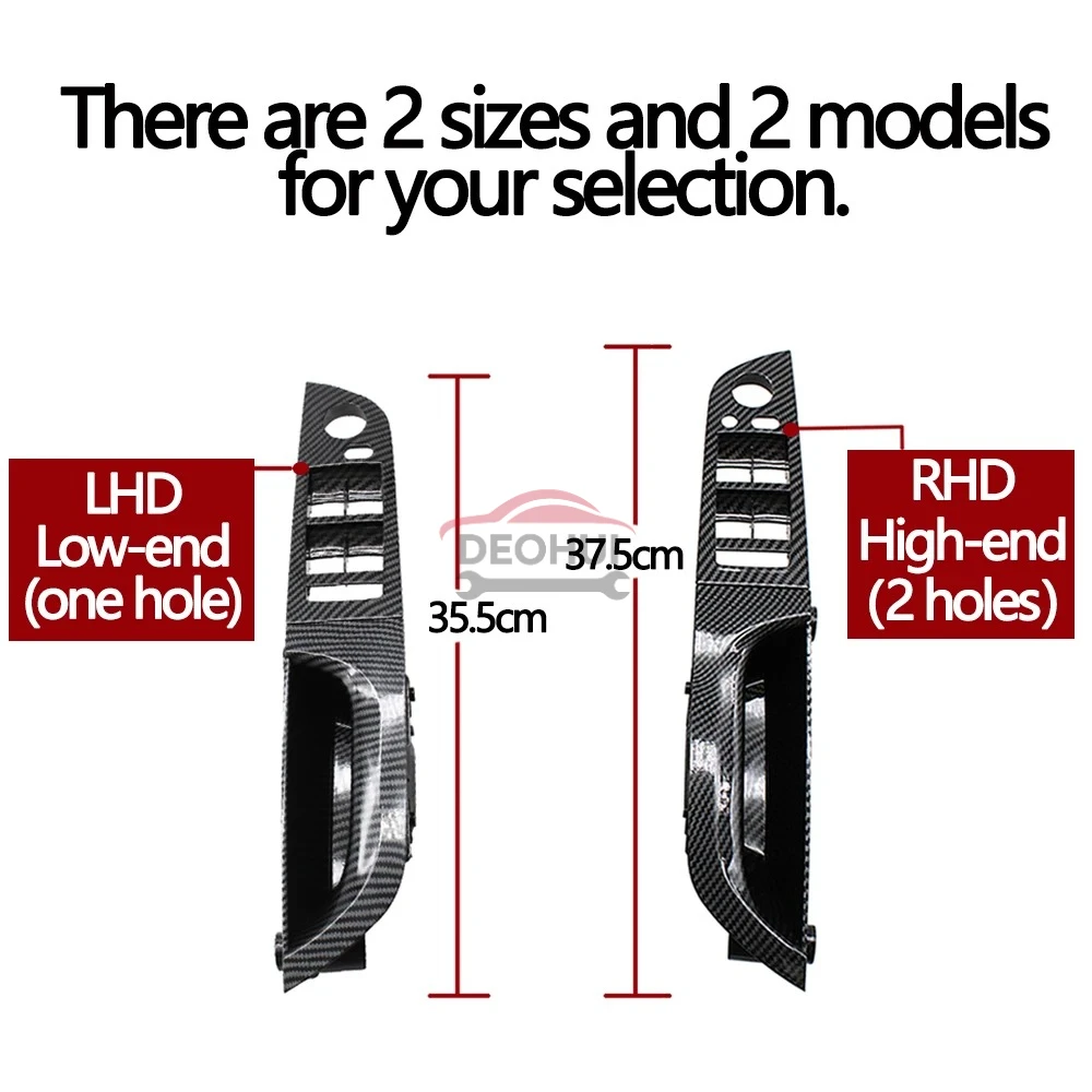 CSDOH LHD RHD Carbon Fiber Interior Door Armrest Pull Handle For BMW 3 Series E90 E91 316 318 320 325 328i 2004-2012