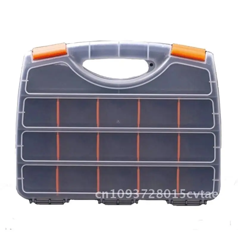 

Portable Transparent Plastic Tool Storage Box Modular Component Parts Box Flip-top Screw Box Small Size for Hardware