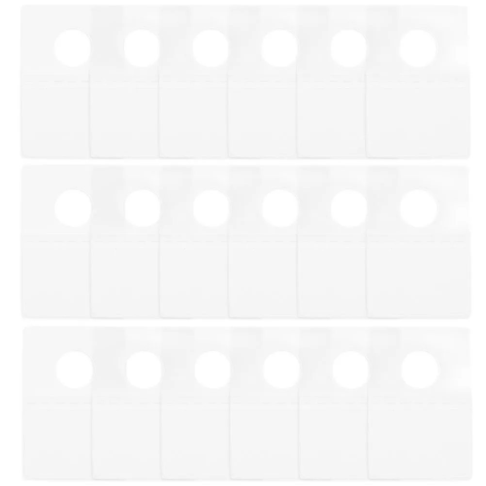 300 قطعة علامات التبويب المعلقة ذاتية اللصق واضح بولي كلوريد الفينيل الثقيلة لمتجر عرض البيع بالتجزئة البضائع الجدار الشنق علامات التبويب لزجة ثقب دائري #2