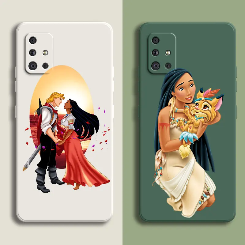 New Cute Princess Pocahontas Silicone Case For Samsung Galaxy M14 M54 M33 M53 M23 M13 M12 M52 5G A21S A20E A31 A40 A41 A03 Core