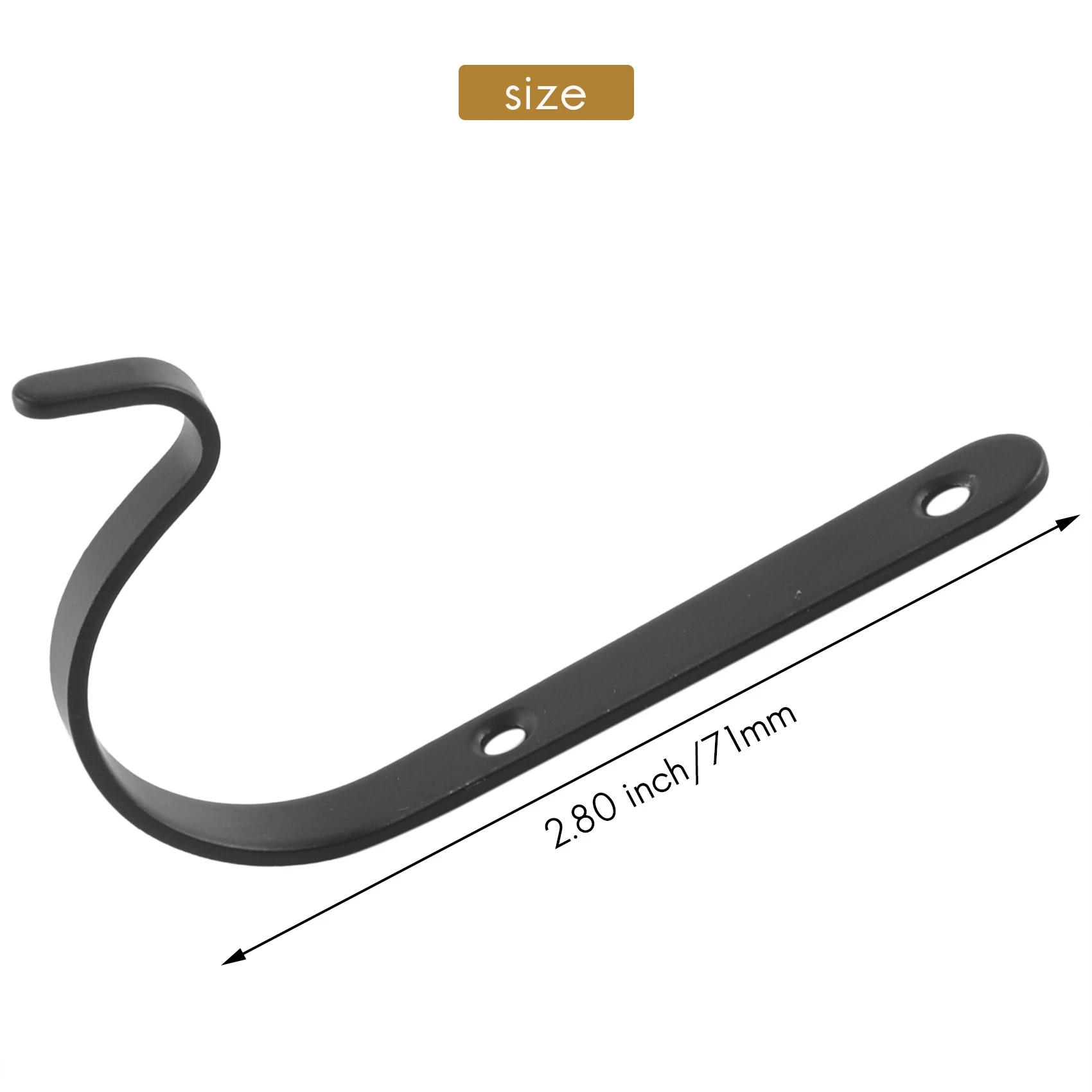(ABAB) 10 Pcs Iron Wall Hooks Outdoor Decorative Hook for Hanging Planter Coat Lantern Plant Hooks Hangers Metal Hooks